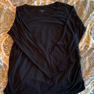 Black long sleeve maternity top